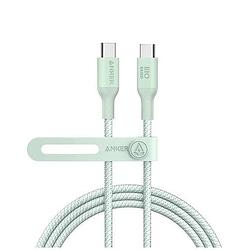 Foto van Anker 544 usb-c to usb-c cable bio-nylon 1.8m140w oplader groen