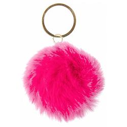 Foto van Lg-imports sleutelhanger pompom meisjes 6 cm pluche fuchsia