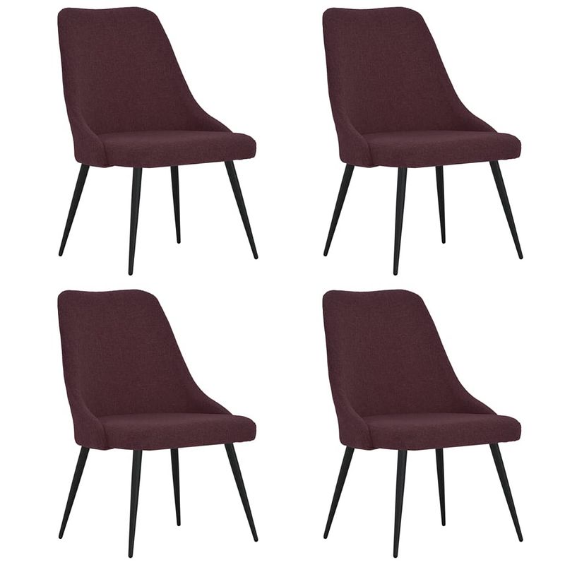 Foto van Vidaxl eetkamerstoelen 4 st stof paars