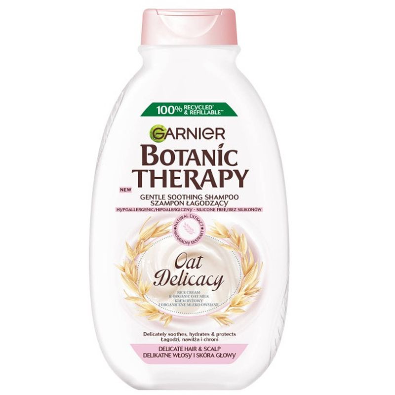 Foto van Botanic therapy oat delicacy verzachtende shampoo voor fijn haar en hoofdhuid 400ml