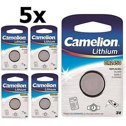 Foto van 5 stuks camelion cr2450 3v lithium knoopcelbatterij