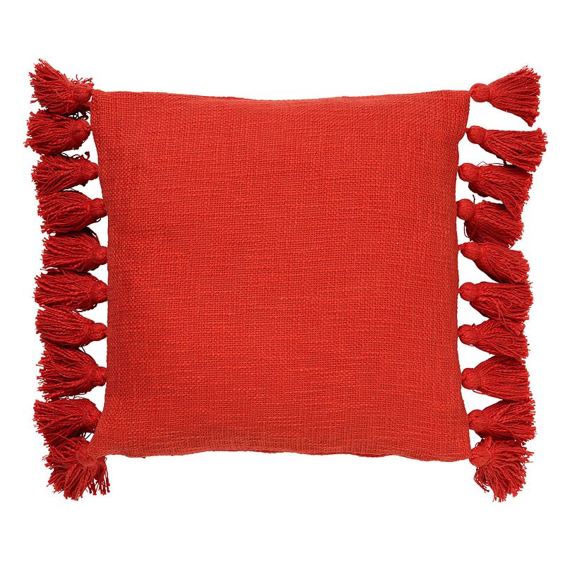 Foto van Dutch decor ruby - kussenhoes van katoen aurora red 45x45 cm - rood - rood