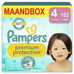 Foto van Pampers - premium protection - maat 4 - maandbox - 192 luiers - 9/14 kg