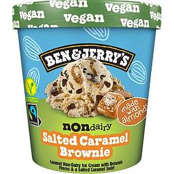 Foto van Ben & jerry'ss ijs nondairy salted caramel brownie pint 465ml bij jumbo