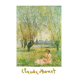 Foto van Claude monet - donna sotto i salici kunstdruk 60x80cm