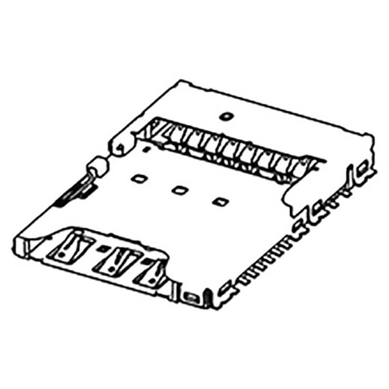 Foto van Molex 1042391430 kaartlezer totaal aantal polen: 14 rastermaat: 1.1 mm, 2.54 mm inhoud: 1 stuk(s) tape on full reel