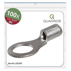 Foto van Quadrios 23c497 ringkabelschoen dwarsdoorsnede (max.): 1.5 mm² gat diameter: 5.3 mm ongeïsoleerd 100 stuk(s)