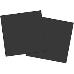 Foto van 40x stuks servetten van papier zwart 33 x 33 cm - feestservetten