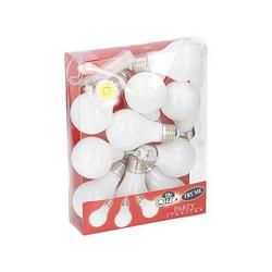 Foto van Party lighting feestverlichting met 10 witte led lampen (1,65m)