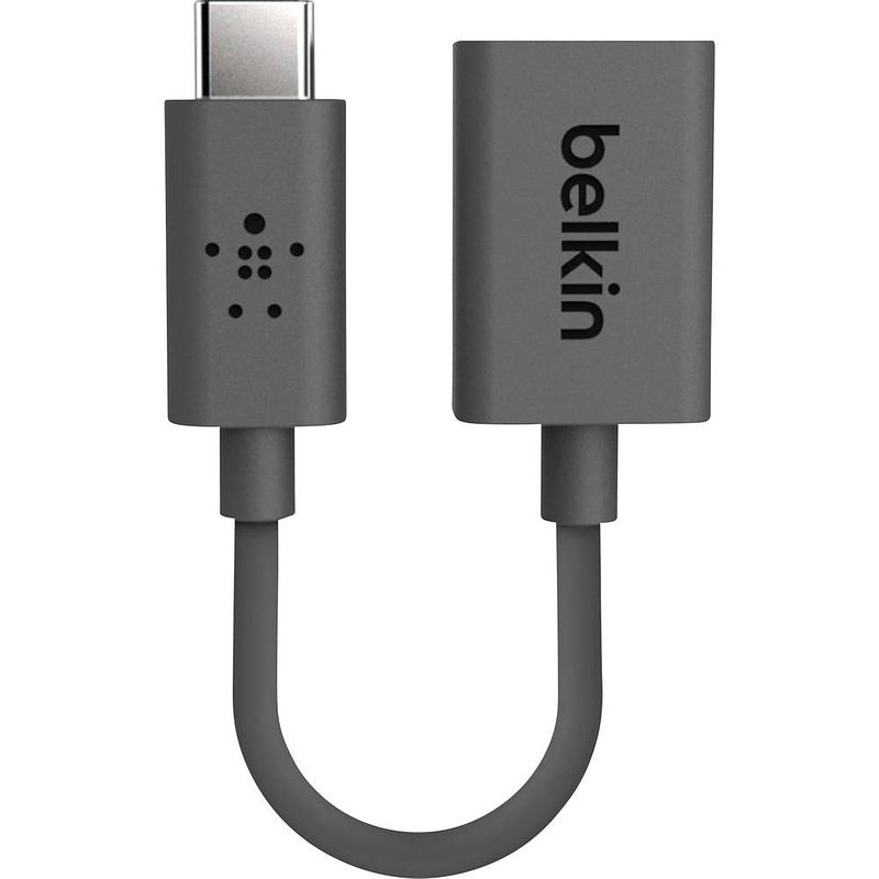 Foto van Belkin usb 3.2 gen 1 (usb 3.0) adapter [1x usb 3.2 gen 1 stekker c (usb 3.0) - 1x usb 3.2 gen 1 bus a (usb 3.0)] f2cu036btblk