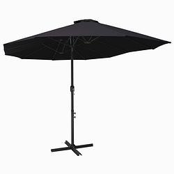 Foto van Vidaxl parasol met aluminium paal 460x270 cm zwart