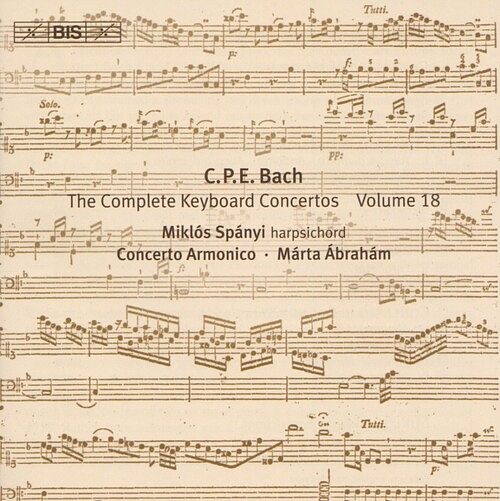 Foto van C.p.e. bach: complete keyboard concertos, volume 18 - cd (7318590017876)