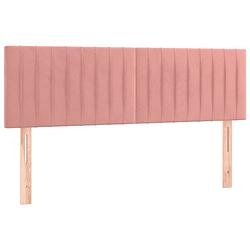 Foto van Vidaxl hoofdborden 2 st 72x5x78/88 cm fluweel roze