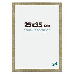 Foto van Fotolijst 25x35cm goud antiek mdf mura