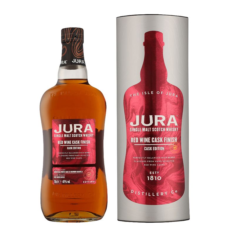 Foto van Isle of jura red wine cask 70cl whisky + giftbox