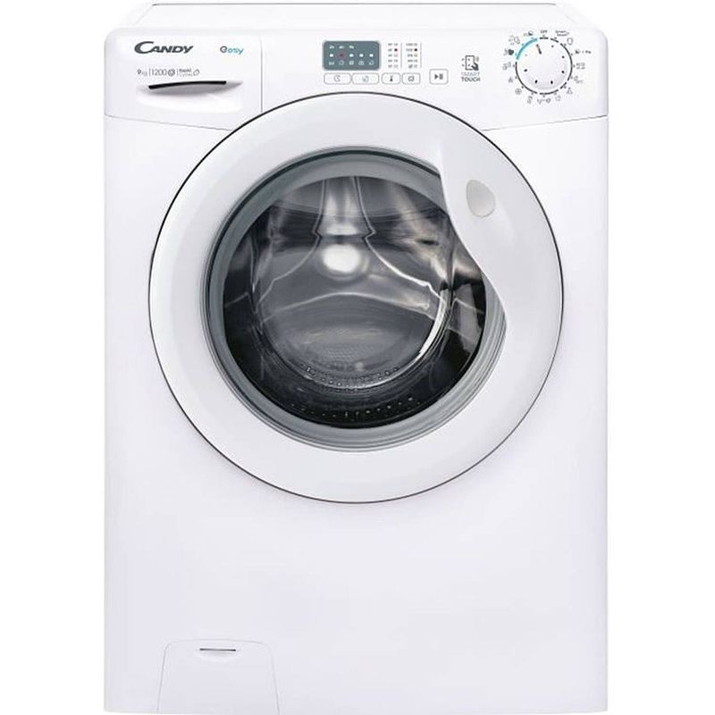 Foto van Candy ey 1291de / 1-s vooraan gemonteerde wasmachine - 9 kg - aangesloten - 1200 tpm - wit