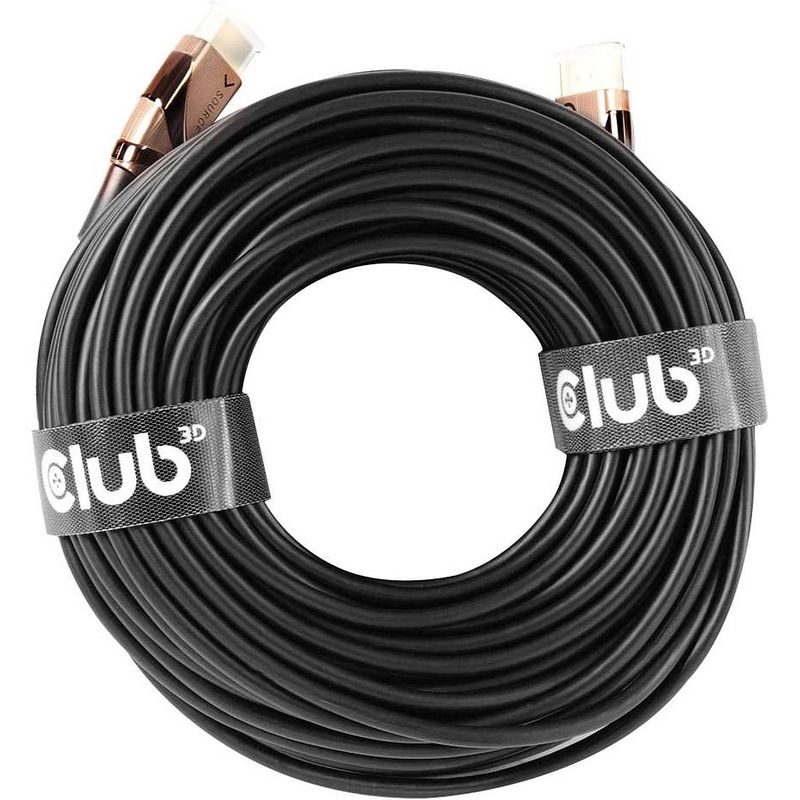 Foto van Club3d hdmi 2.0 uhd active optical kabel hdr 4k 60hz m/m 30 meter - club3d hdmi aansluitkabel 30 meter vlambestendig,