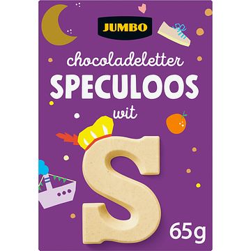 Foto van Jumbo chocoladeletter speculoos wit s 65g