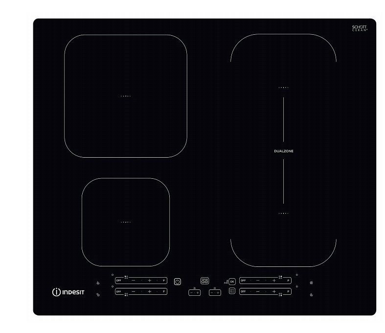 Foto van Indesit ib 65b60 ne inductie inbouwkookplaat zwart