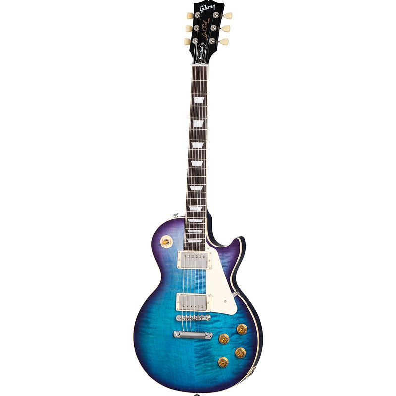 Foto van Gibson original collection les paul standard 50s blueberry burst elektrische gitaar met koffer
