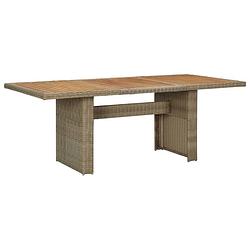 Foto van Vidaxl tuintafel 200x100x74 cm poly rattan bruin