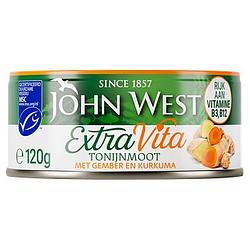 Foto van John west extra vita tonijnmoot met gember en kurkuma msc 120g bij jumbo