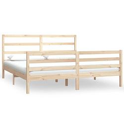 Foto van The living store bedframe - houten - 180 x 200 cm - massief grenenhout