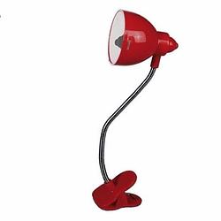 Foto van Led boek leeslampje met klem rood - leeslampen