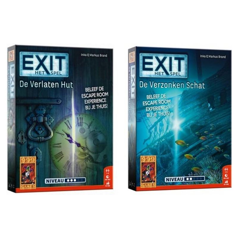 Foto van Spellenbundel - 2 stuks - exit de verlaten hut & exit de verzonken schat