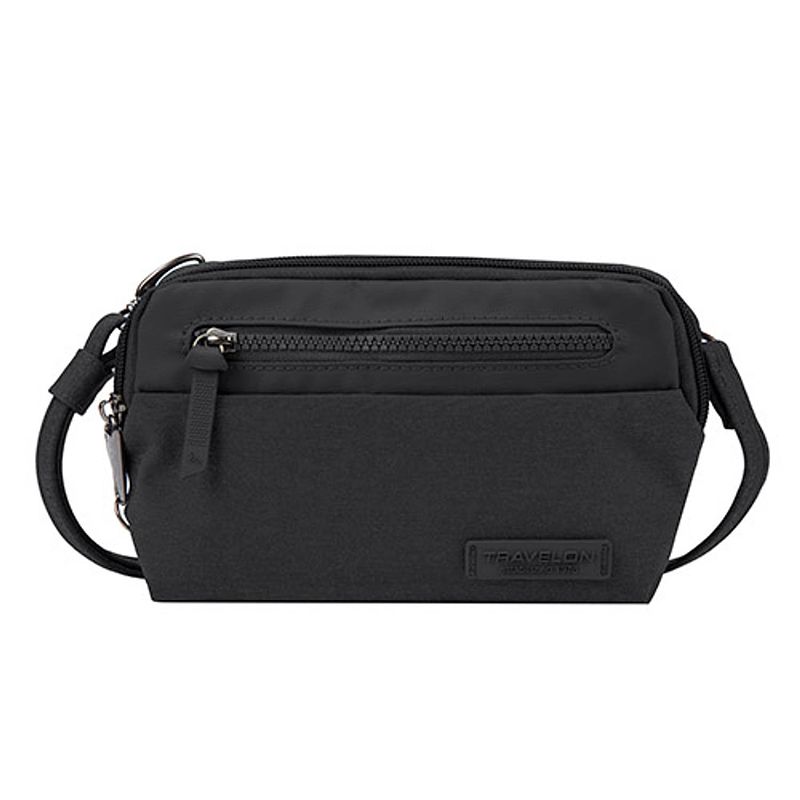 Foto van Travelon metro anti-diefstal crossbody schoudertas heuptas rfid 43416 zwart