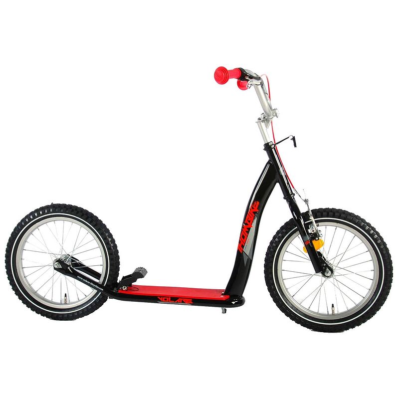 Foto van Volare step autoped step 16 inch junior voetrem zwart/rood