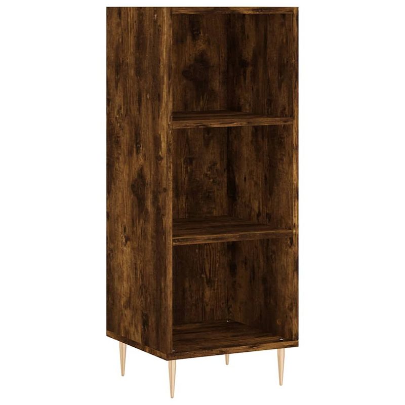 Foto van Vidaxl dressoir 34,5x32,5x90 cm bewerkt hout gerookt eikenkleurig