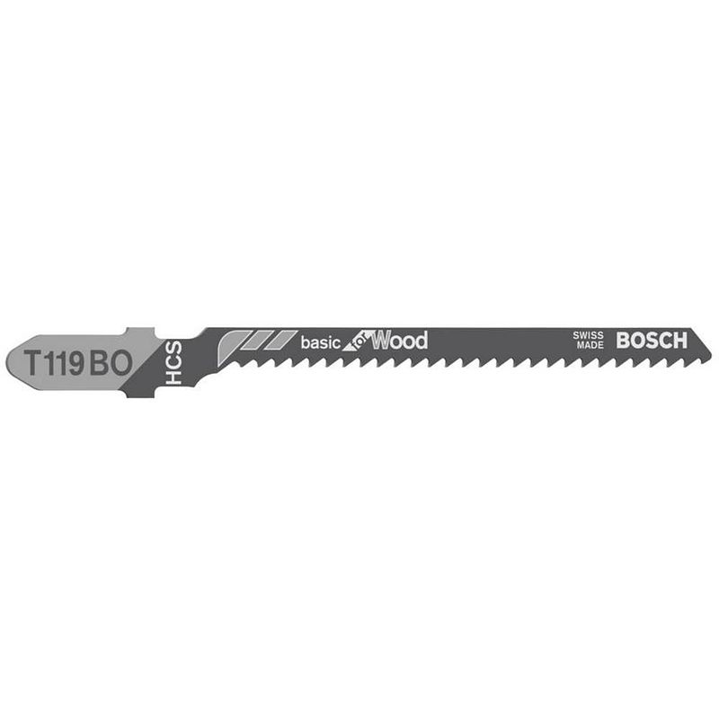 Foto van Bosch accessories 2608637788 decoupeerzaagblad t 119 bo, basic for wood, verpakking van 3 stuks 3 stuk(s)