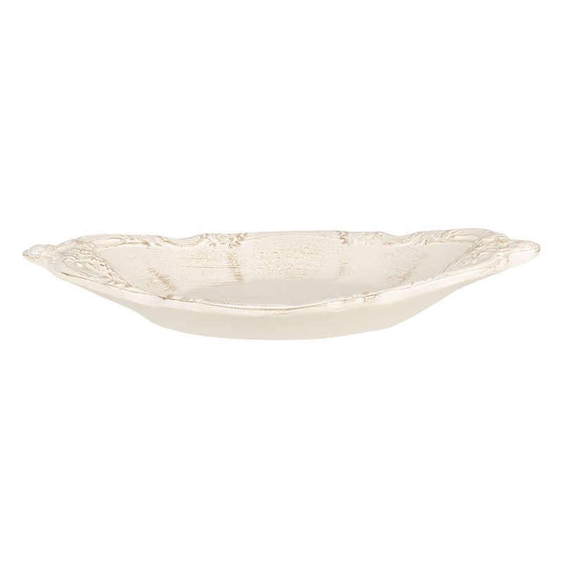 Foto van Clayre & eef bonbonniere 23*3*14 cm creme polyresin serveerschaal