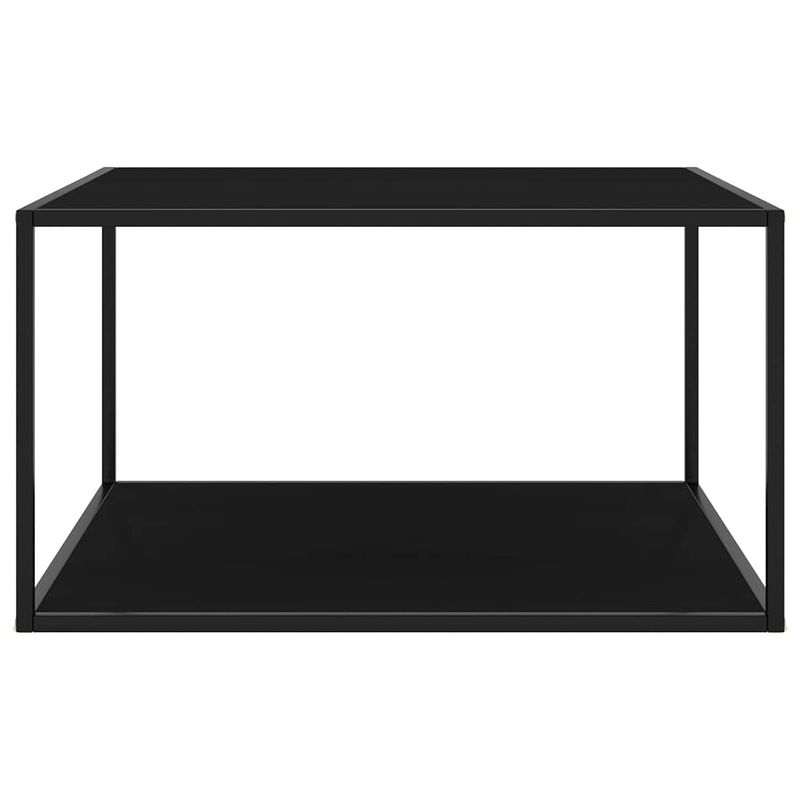 Foto van Infiori salontafel met zwart glas 90x90x50 cm zwart