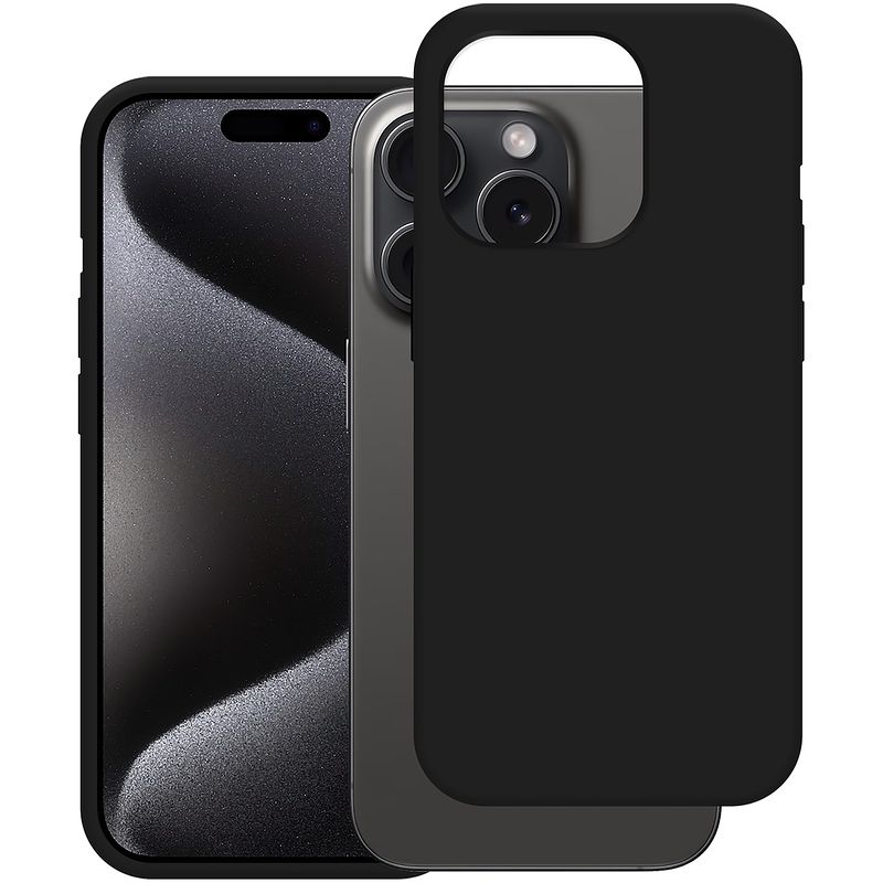 Foto van Just in case soft tpu case voor apple iphone 15 pro telefoonhoesje zwart