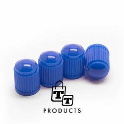 Foto van Tt-products ventieldoppen kunststof blauw 4 stuks