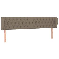 Foto van The living store hoofdbord bedombouw - 203x23x78/88 cm - taupe