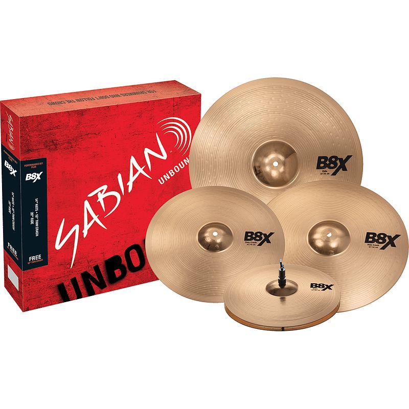 Foto van Sabian b8x performance set plus vierdelige bekkenset