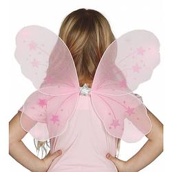 Foto van Feeen vleugels roze met sterren - verkleedattributen