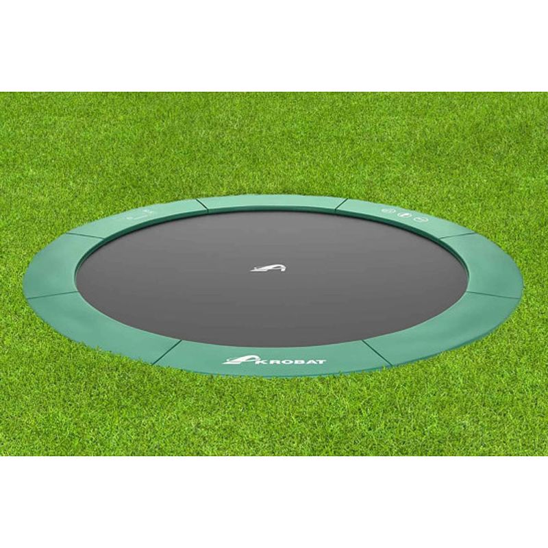 Foto van Akrobat orbit flat to the ground trampoline - 365 cm - groen