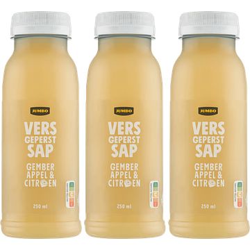 Foto van Jumbo vers sap appel, citroen & gember 3 x 250ml