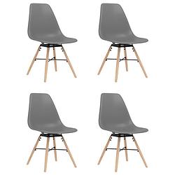 Foto van Vidaxl eetkamerstoelen 4 st pp grijs