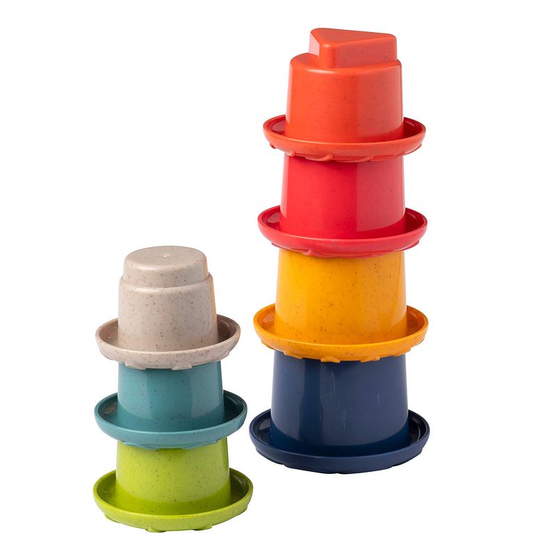 Foto van Tolo bio speelgoed stapelbekers regenboog 7 stuks