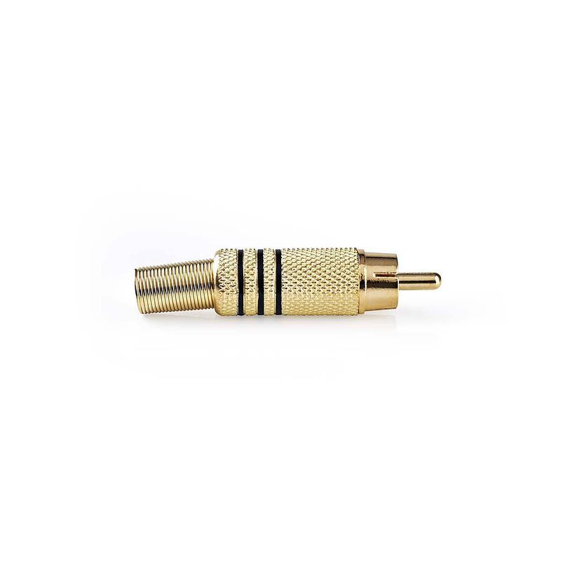 Foto van Nedis rca-connector - cagp24900bk - goud