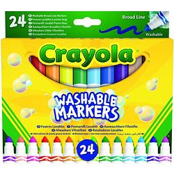 Foto van Crayola washable markers kegelpunt junior 24-delig