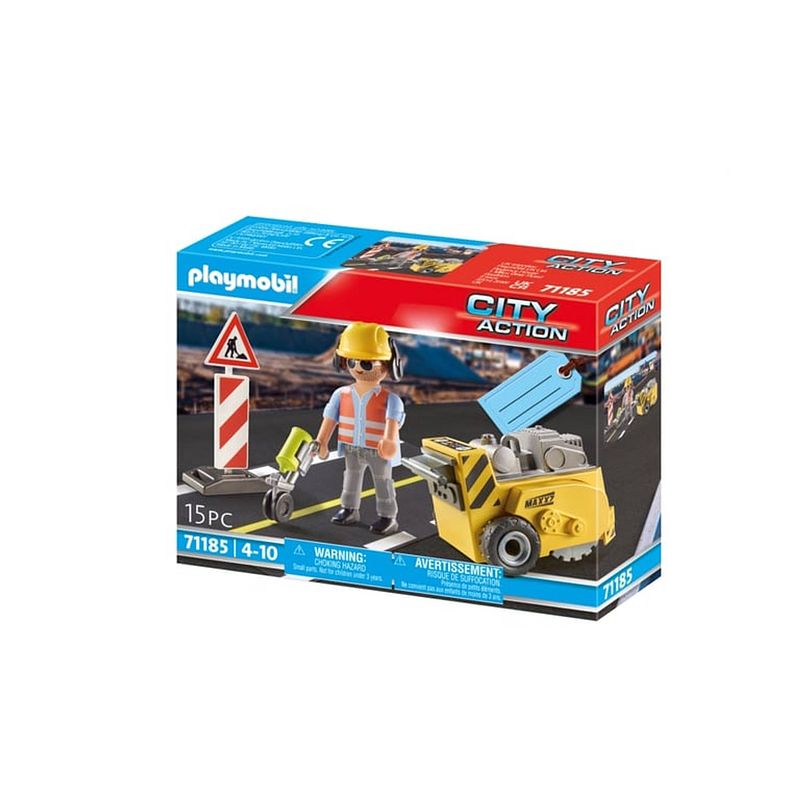 Foto van Playmobil gift sets - bouwvakker met randensnijder 71185