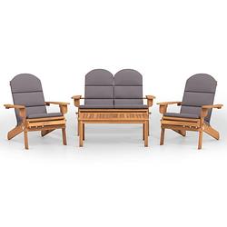 Foto van Vidaxl 4-delige loungeset adirondack massief acaciahout