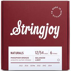 Foto van Stringjoy naturals ac6 light 12-54 snarenset voor westerngitaar