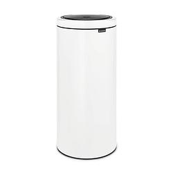 Foto van Brabantia touch bin flat top afvalemmer 30 liter met kunststof binnenemmer - white